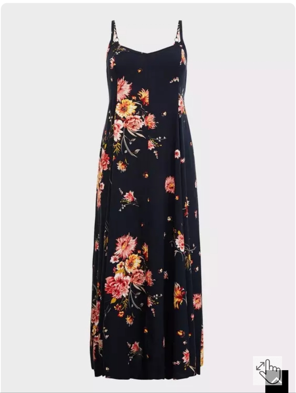 Torrid Trapeze Tank Maxi Dress Blue Floral Plus Size 4X - Picture 11 of 14
